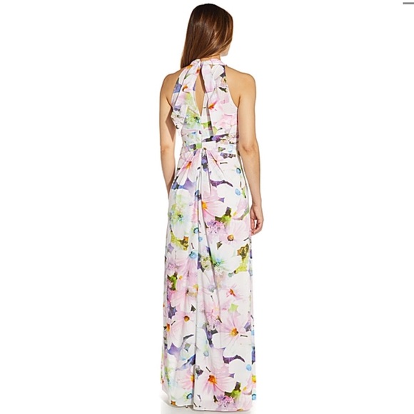 Adrianna Papell Women's Floral Halter Gown. - Picture 2 of 16